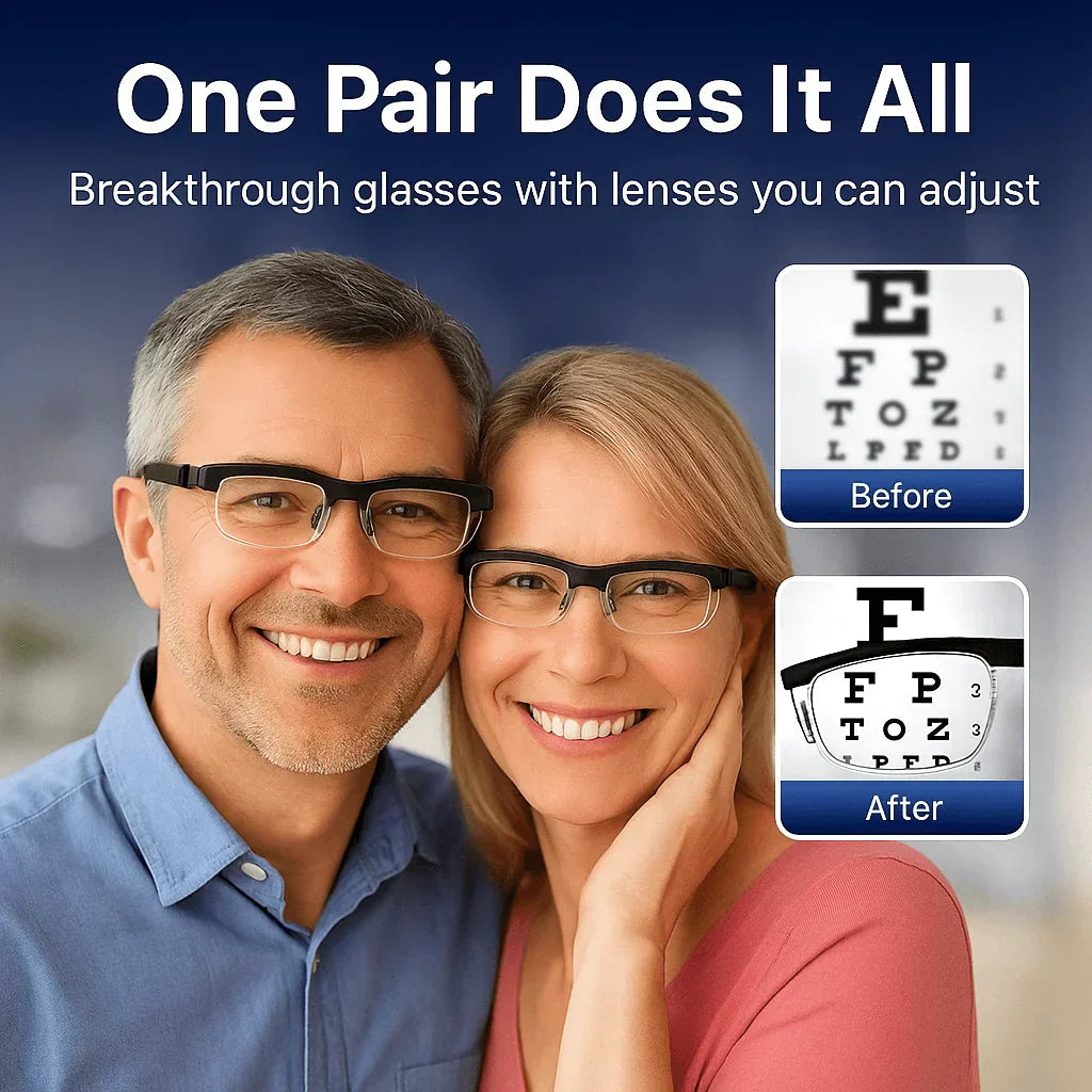👑LAST DAY UP TO 80% off!- Self-Focusing Glasses – Instant Near/Far Vision Adjustment | 2025 Upgrade