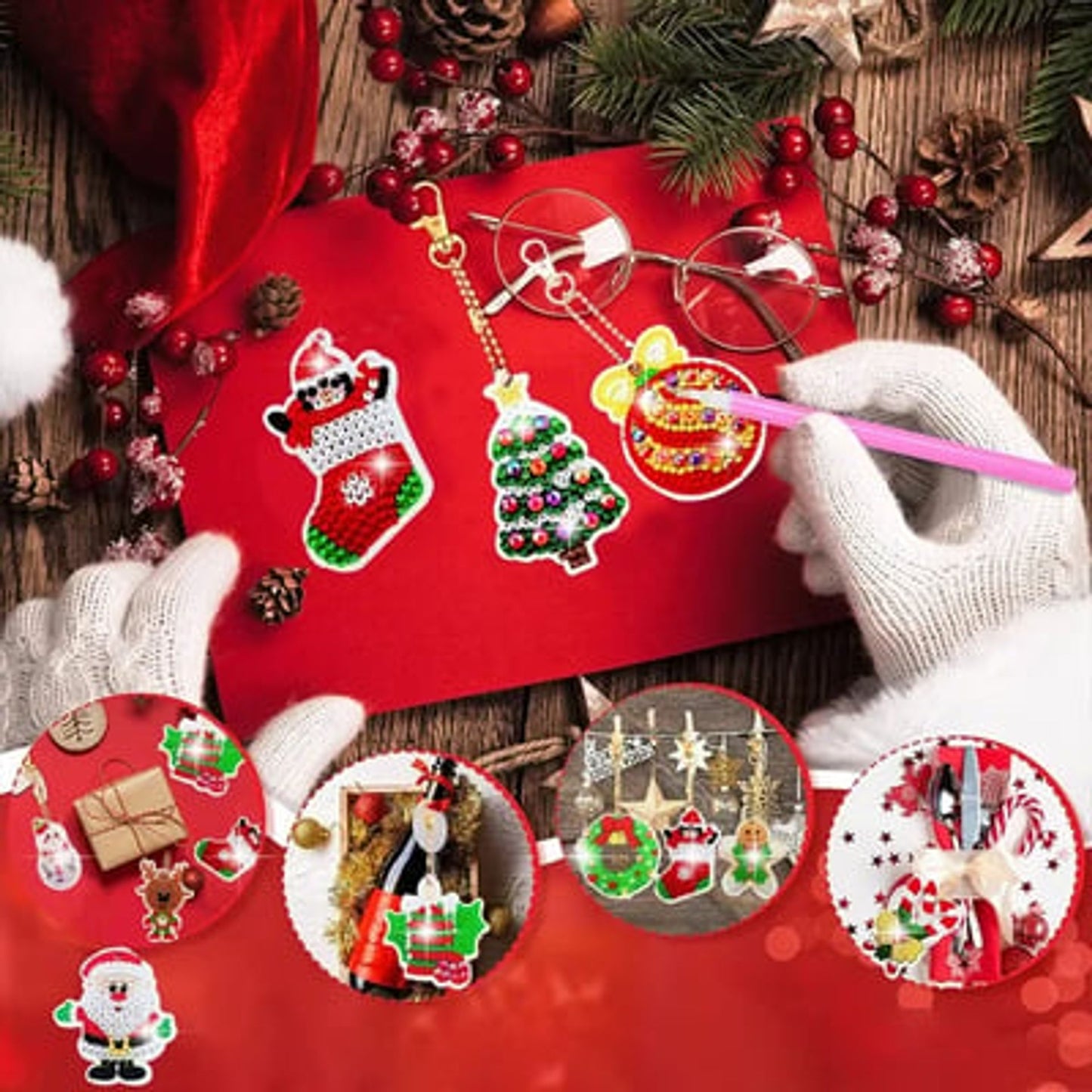 🎅Holiday Sale: 50% Off !!-🎄Christmas Diamond Painting Sticker Kit