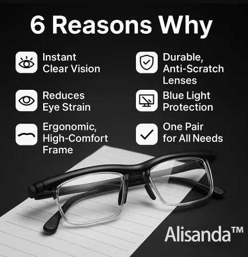 👑LAST DAY UP TO 80% off!- Self-Focusing Glasses – Instant Near/Far Vision Adjustment | 2025 Upgrade