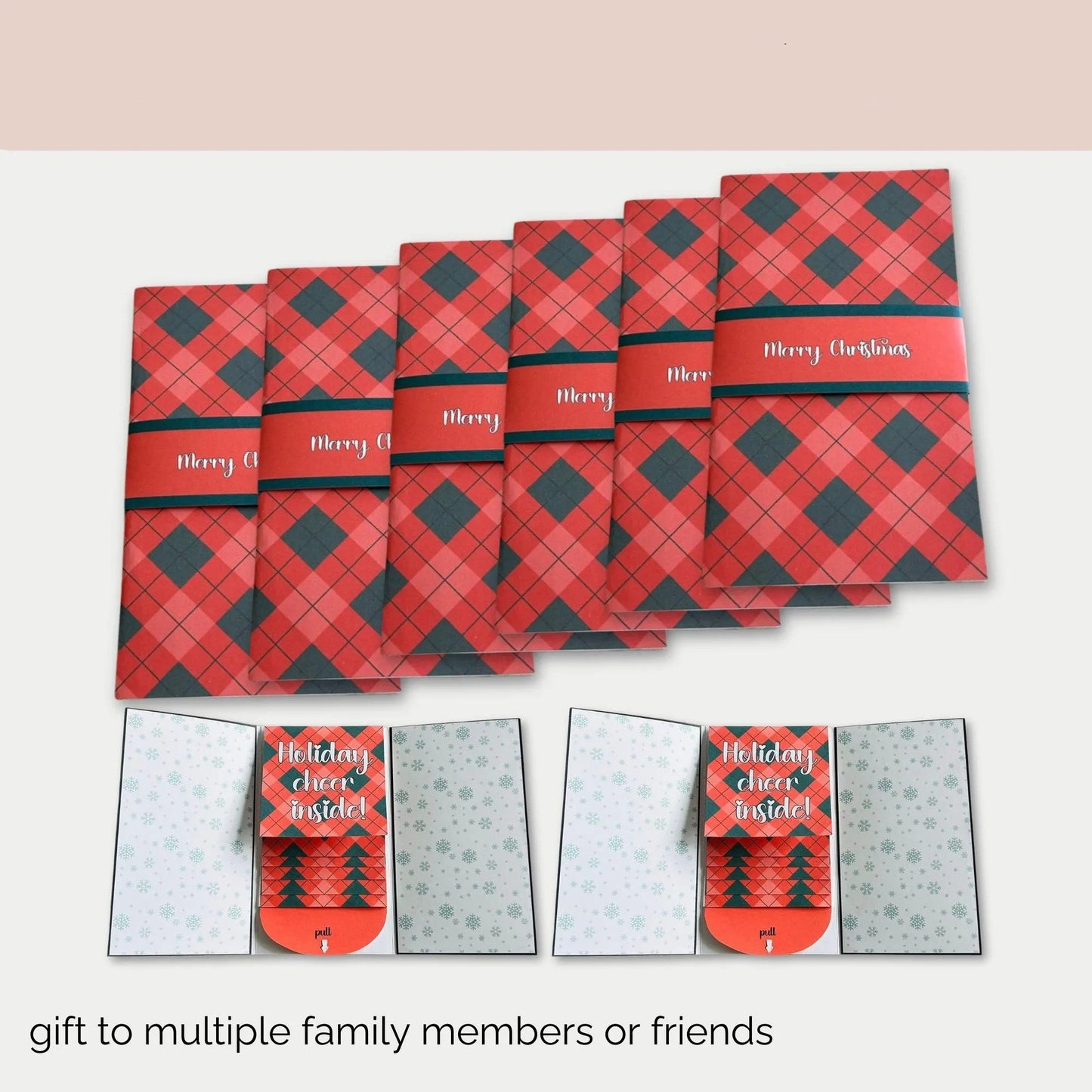 (🎄Early Christmas Sale - 49% OFF) Handmade Waterfall Christmas Gift Card Booklet