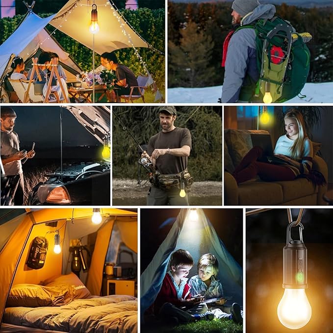 Solar USB Hanging Tent Lantern – Rechargeable LED Bulb-Up to 60% OFF Outdoor Deal!