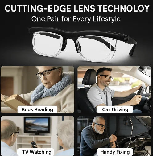 👑LAST DAY UP TO 80% off!- Self-Focusing Glasses – Instant Near/Far Vision Adjustment | 2025 Upgrade