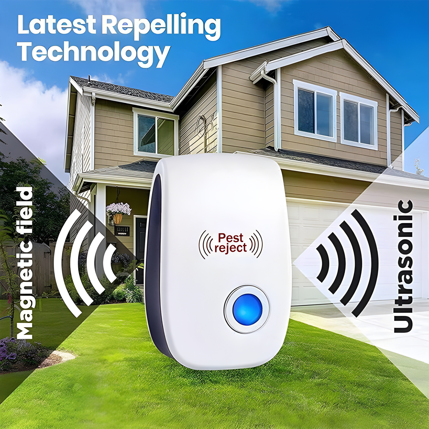 🏷️ HZA™ Smart Ultrasonic Pest Repeller | Safe, Silent & Powerful Home Defense