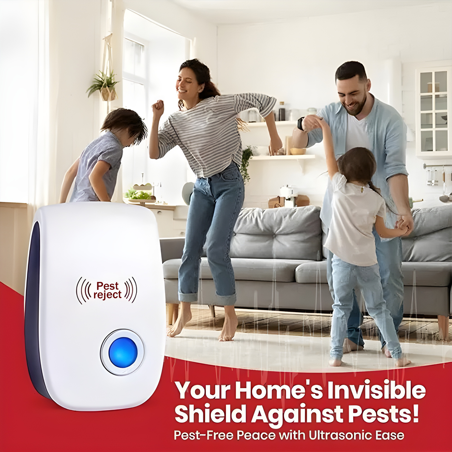 🏷️ HZA™ Smart Ultrasonic Pest Repeller | Safe, Silent & Powerful Home Defense