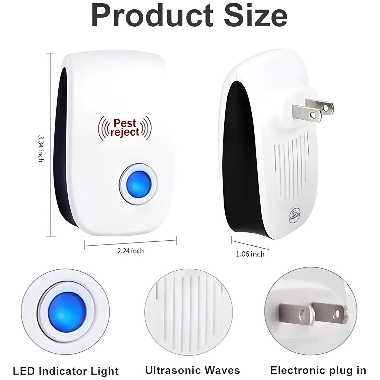 🏷️ HZA™ Smart Ultrasonic Pest Repeller | Safe, Silent & Powerful Home Defense