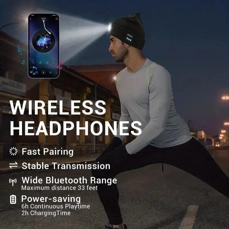 🧶HZA™ Smart Bluetooth Beanie — Music, Light & Warmth Combined