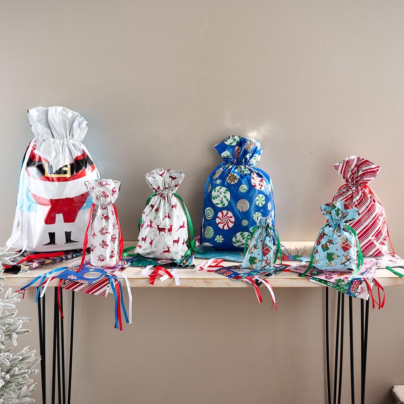 🎄Drawstring Christmas Gift Bags (Biodegradable)