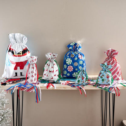 🎄Drawstring Christmas Gift Bags (Biodegradable)