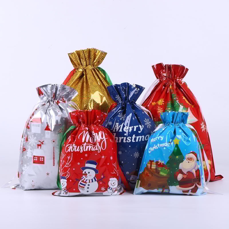 🎄Drawstring Christmas Gift Bags (Biodegradable)