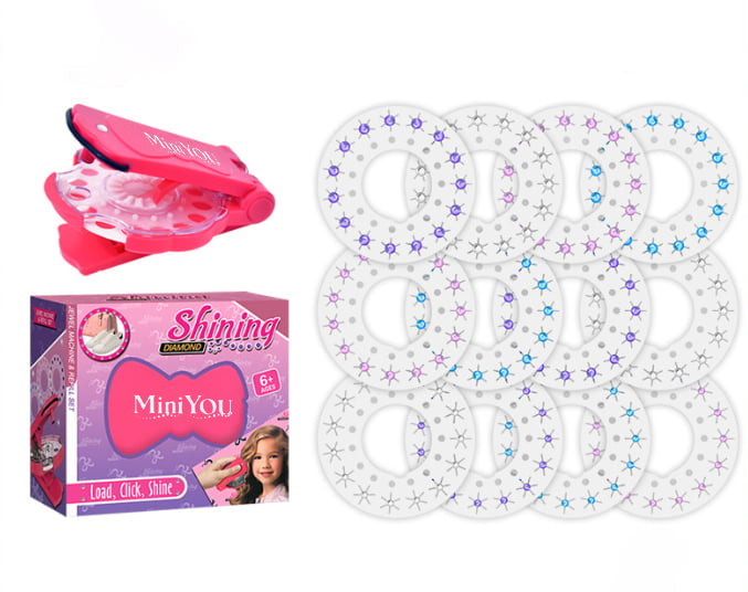 ✨2025 DIY Hair Jewels Stamper Set 1 Set Shimmering Diamonds Hair Styling Tool