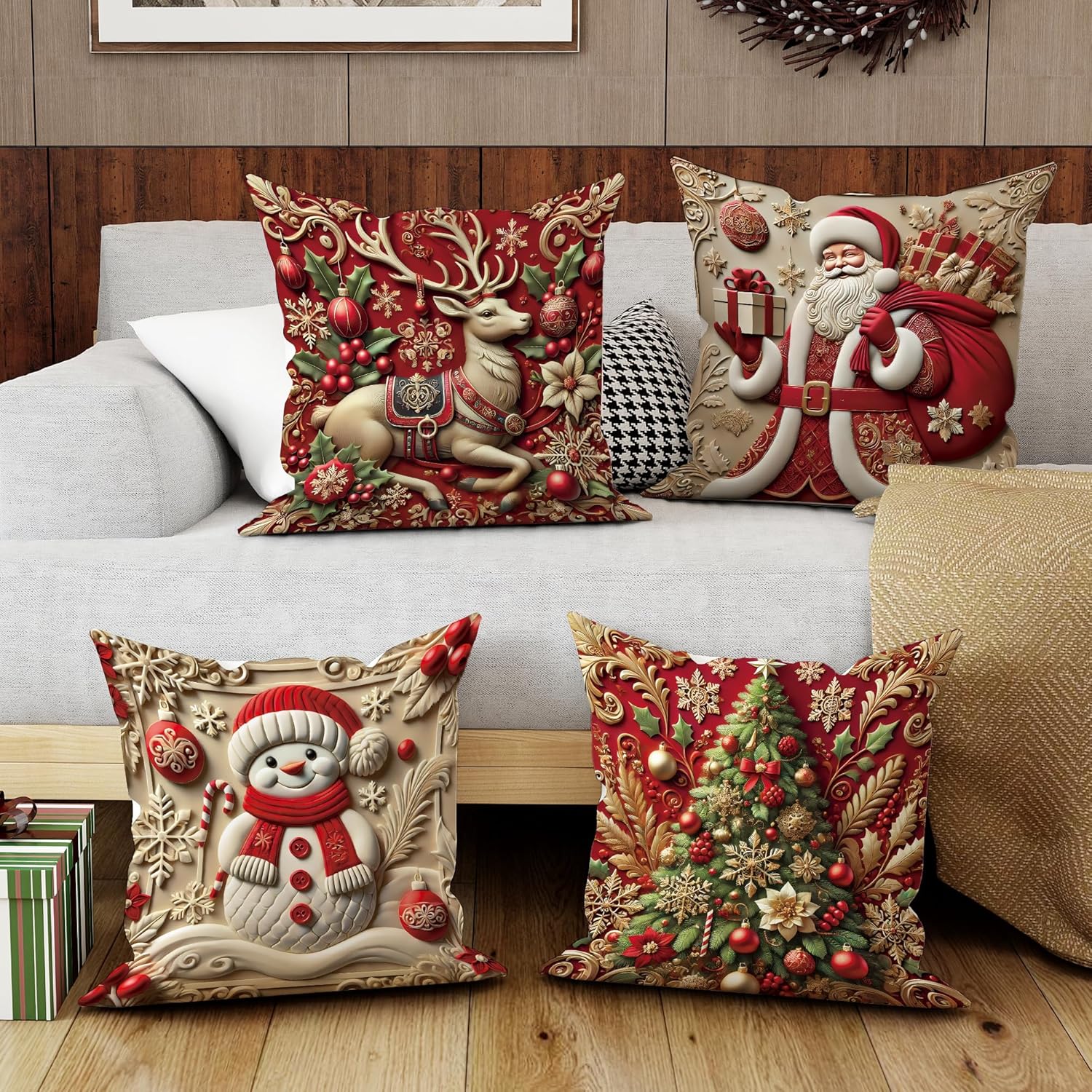 🔥A Set(Santa+Reindeer+Christmas Tree+Snowman)