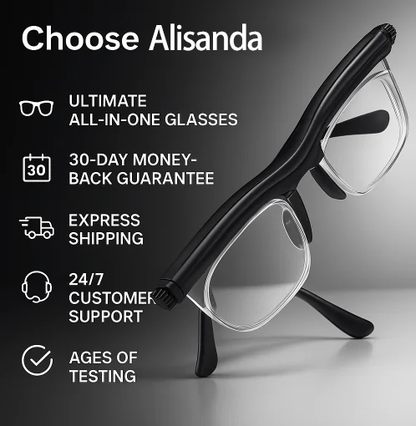 👑LAST DAY UP TO 80% off!- Self-Focusing Glasses – Instant Near/Far Vision Adjustment | 2025 Upgrade