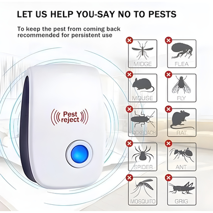 🏷️ HZA™ Smart Ultrasonic Pest Repeller | Safe, Silent & Powerful Home Defense
